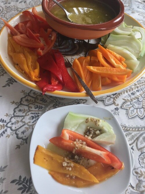 Banga Cauda served with vegetables