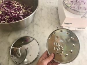 Changing blades in the food processor