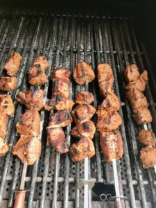 sirloin kabobs on the grill
