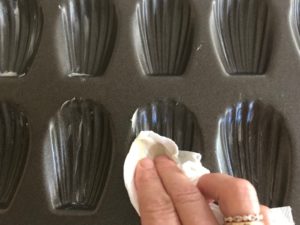 buttering the molds