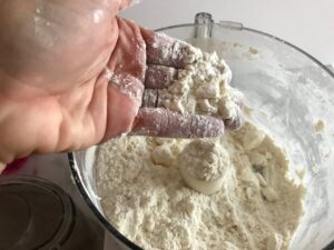 butter and flour in a food processor