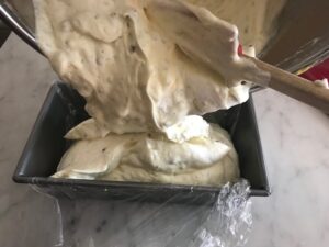place mixture into a loaf pan